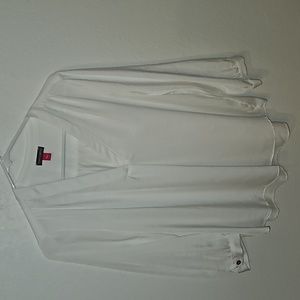 Vince Camuto White V neck Blouse